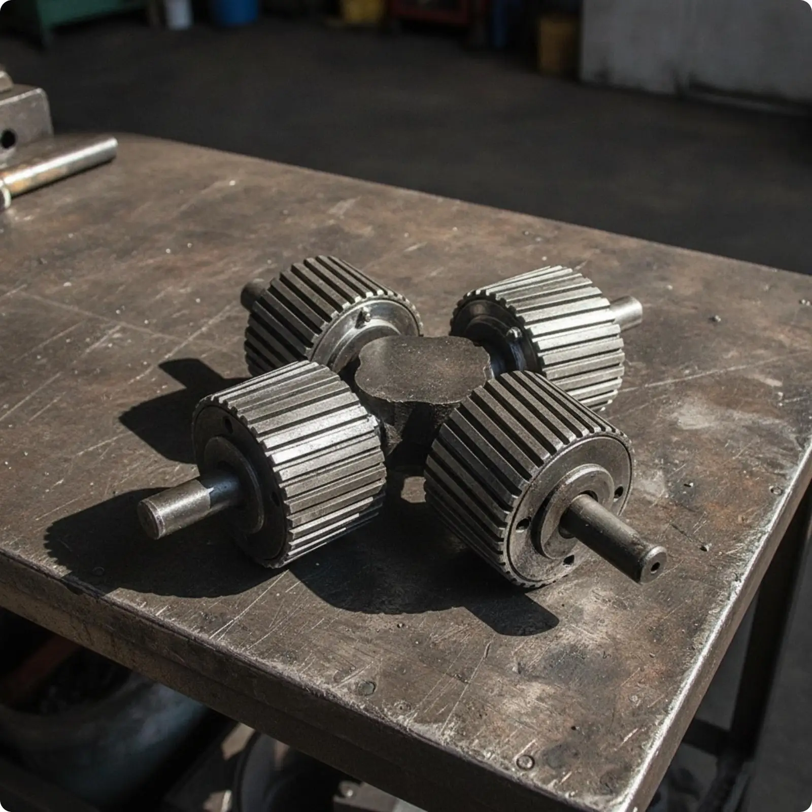 Mill Press Wheel Assembly Welded Press Wheel Assembly with Four-Roll Assembly