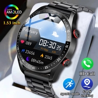 2024 New Smart Watch Men 1.5 inch Full Touch Screen Bluetooth Call Business Man Watches Fitnes Sports Smartwatch For Android IOS