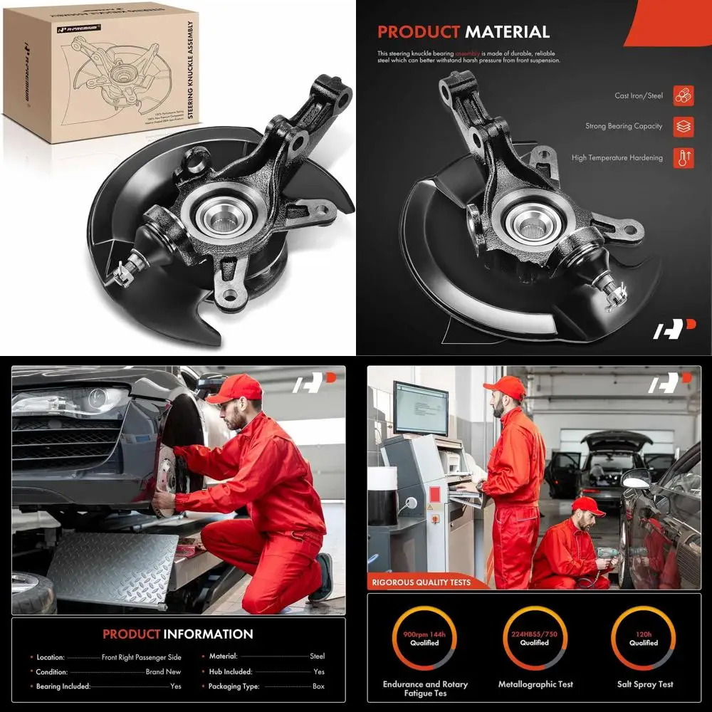 

Передний правый рулевой кулак премиум-класса и ступица подшипника колеса в сборе, совместимый с Honda Civic 2003 2004 2005, 1,7 л, пассажирский