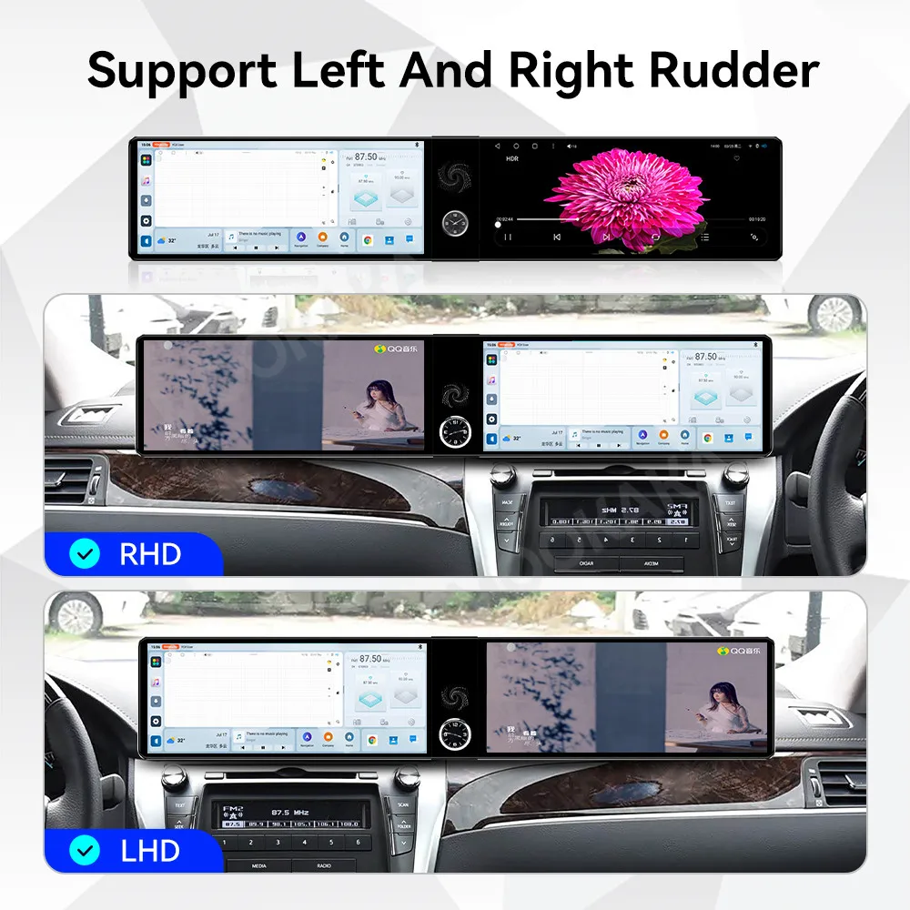 Qualcomm Android Radio For Toyota Camry 2014-2016 Dual Screen GPS Multimedia Navigation Car Stereo Receiver player IPS Head Unit