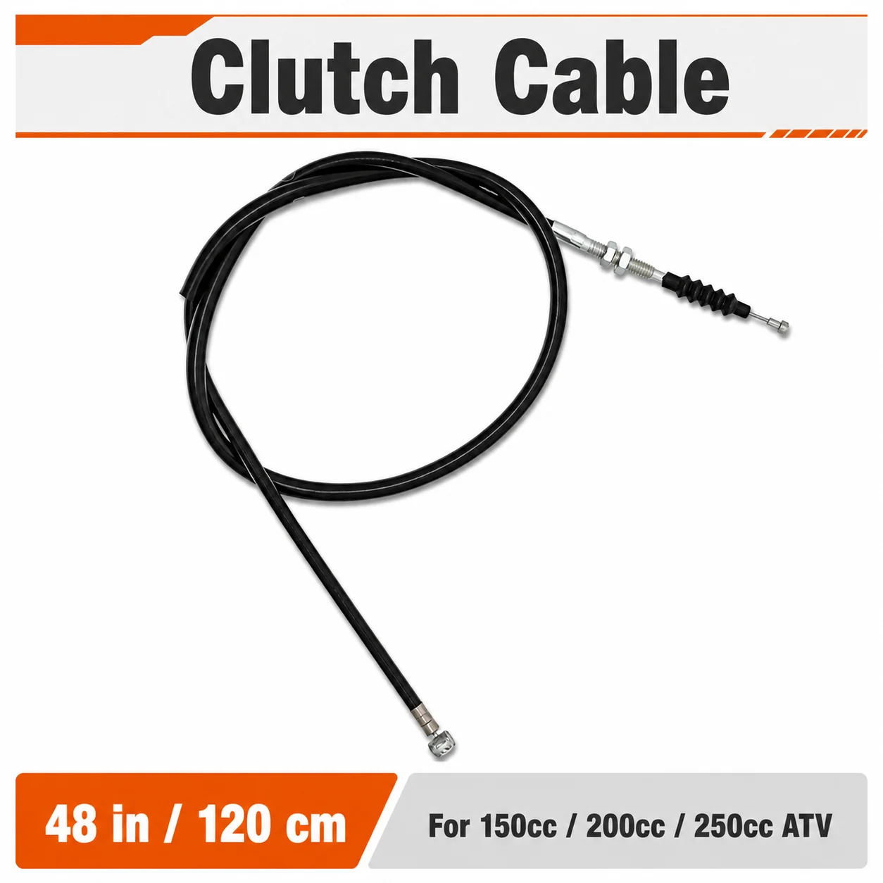 1PC 48 Inch 120cm ATV Clutch Cable, Adjustable Pull Wire for 150cc 200cc 250cc Quad Four Wheeler