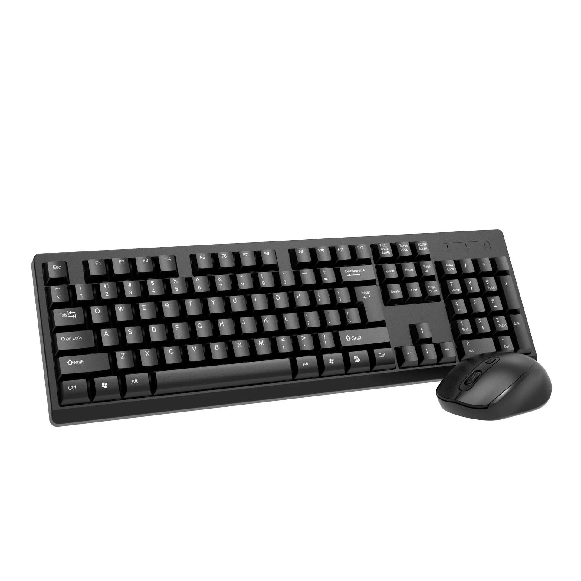 Wireless Keyboard Mouse Combo Single Mode Ergonomic for Study Office Laptop Desktop Computer