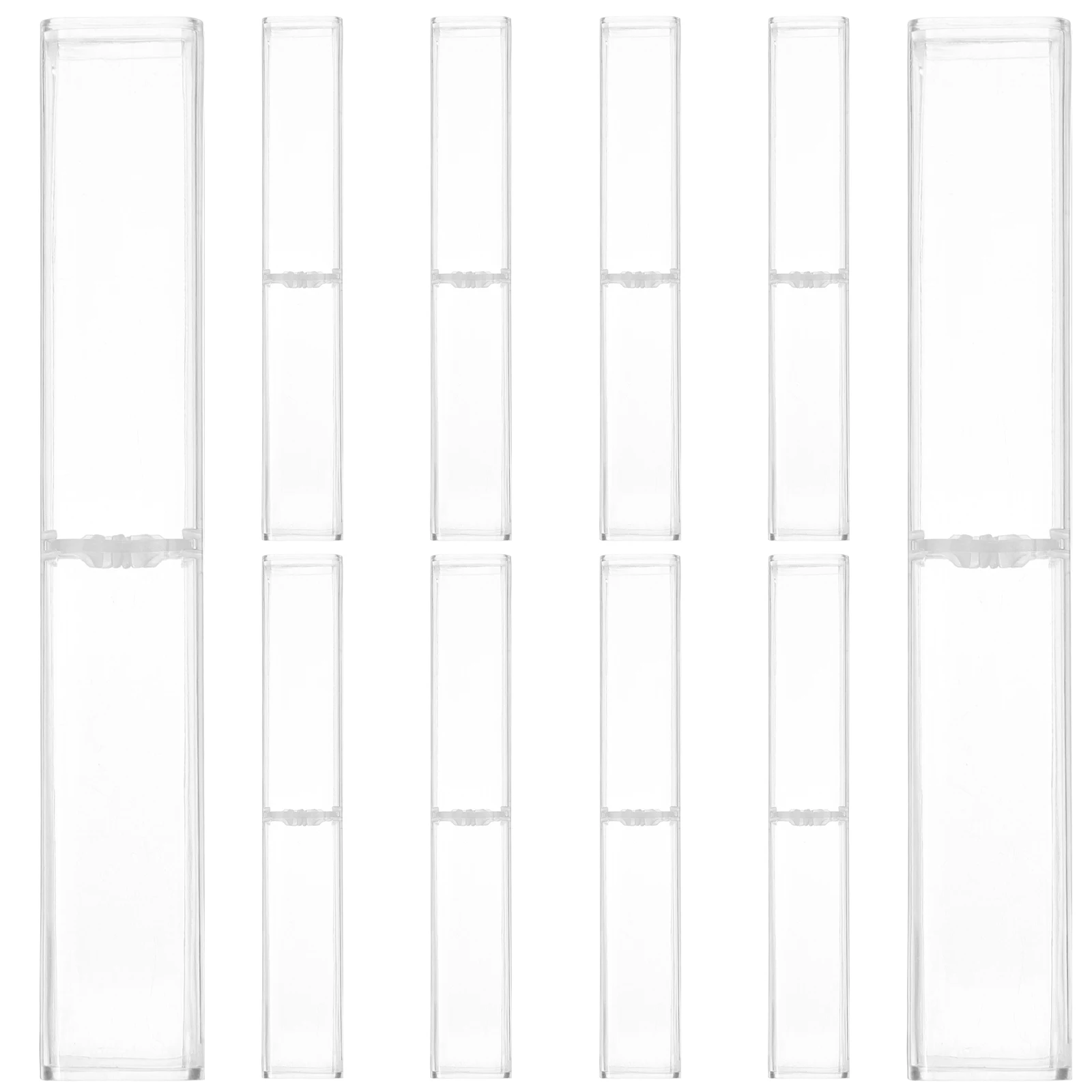 10 Pcs Pencil Case Office Supplies Container Gift Box Student Stationery Transparent School Offerings Plastic Clear Holder