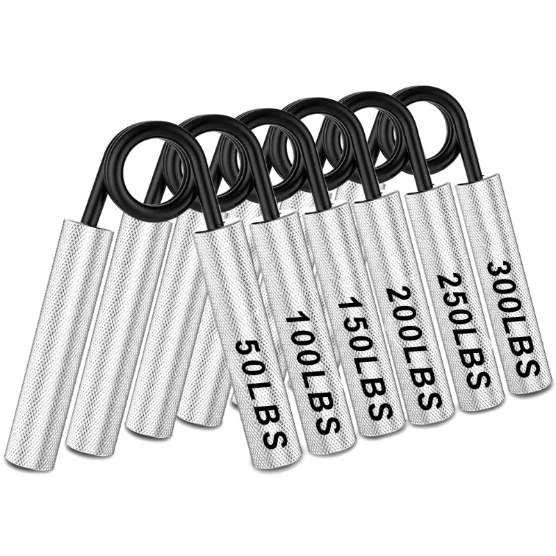 6PCS 100LBS-300LBS Metal Grip Strength Trainer Workout Equipment Forearm Exerciser Hand Grip Strength Gym Fitness Products