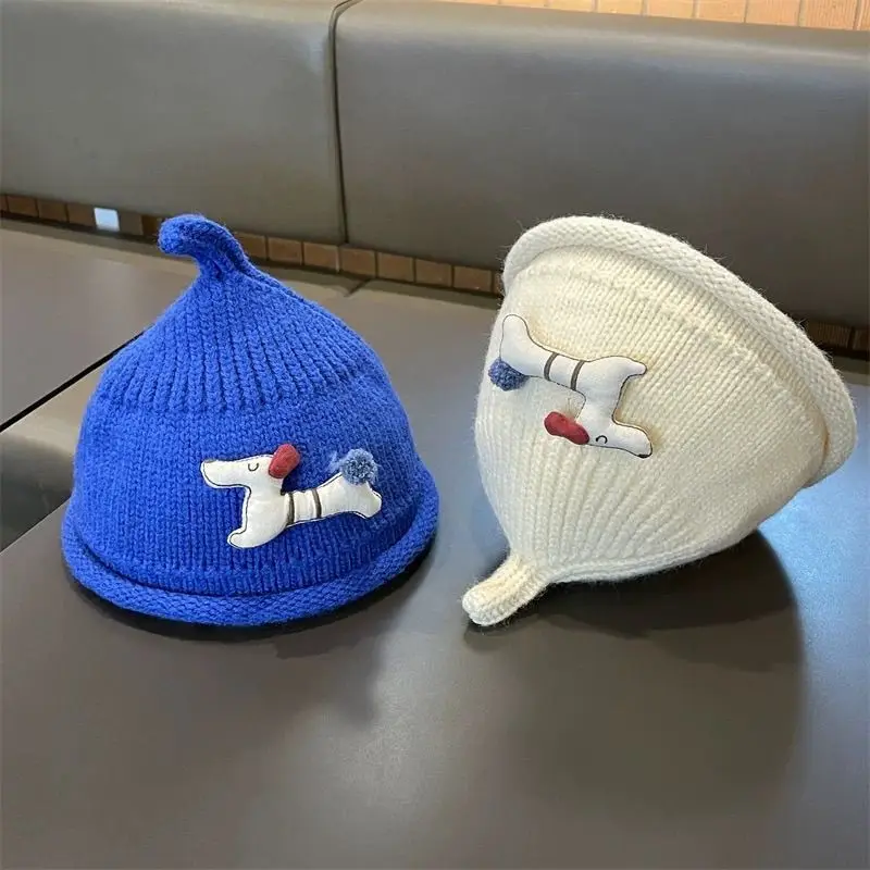 طفل الخريف الشتاء قبعة لطيف رائعتين محبوك الكرتون قبعة دافئة مصاصة البلوفرات للبنين والبنات قبعات صوف الطفل