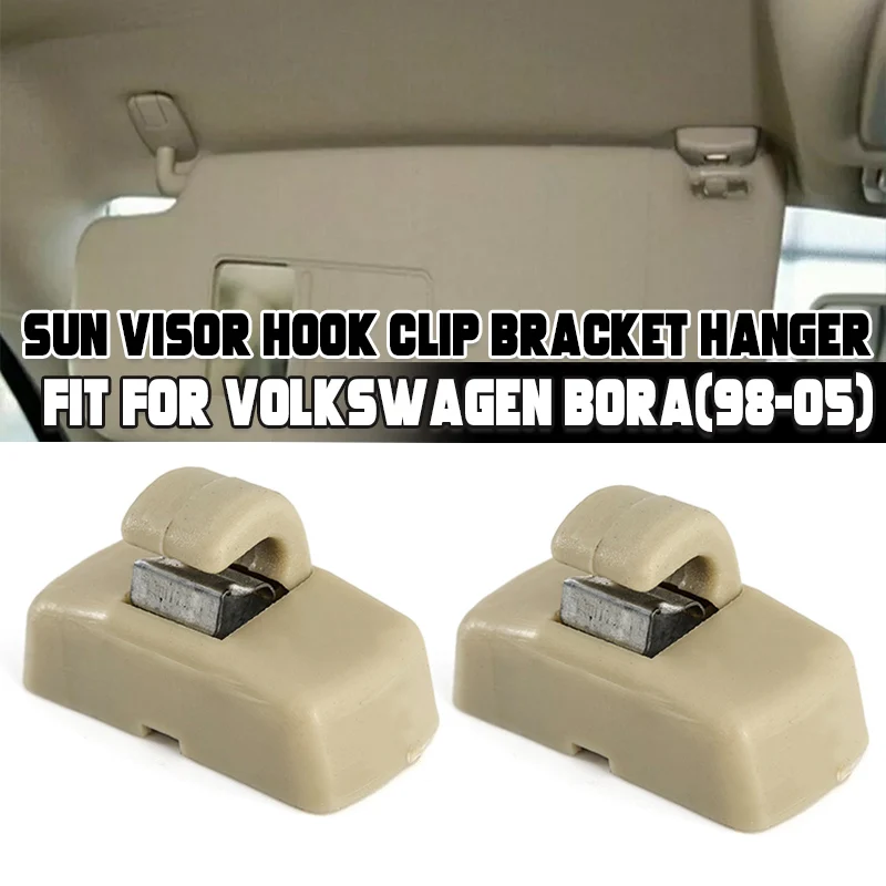 Suporte de Fixação para Pára-Sol Rhyming para VW Golf MK4 IV Bora Caddy T5 Beetle Eos Jetta Passat Ibiza Leon Bege/Cinza Acessórios para Carro