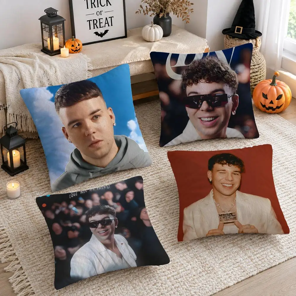 Popular Singer Q-Quevedo Cushion Cover Plush Decorative Pillow Case With Hidden Zipper Cutecore Room Decor For Home