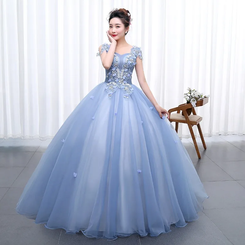 

Бальное платье по индивидуальному заказу, платья Quinceanera, аппликации, тюль, платья для выпускного вечера, дня рождения, вечернее платье Vestido De Noche