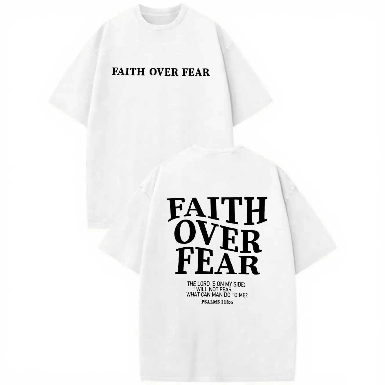 BANGELY Faith Over Fear Shirt Men Graphic Shirts Oversized Workout Gym Sb3c54dd070644833a55e378f5f507a83G