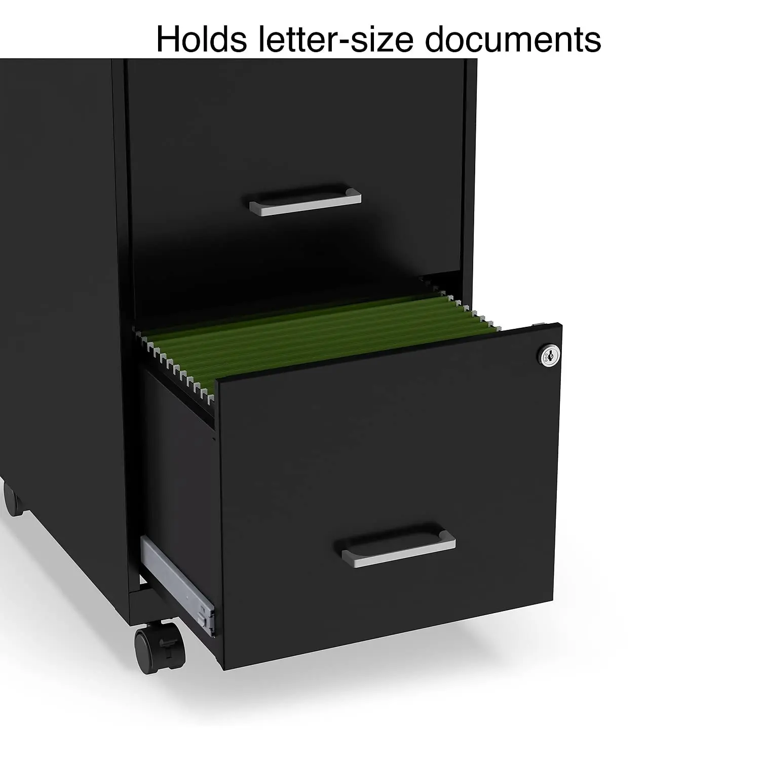 Vertical File Cabinet 2-Drawer Locking Letter & Legal Size Office Storage Metal Black, Customized