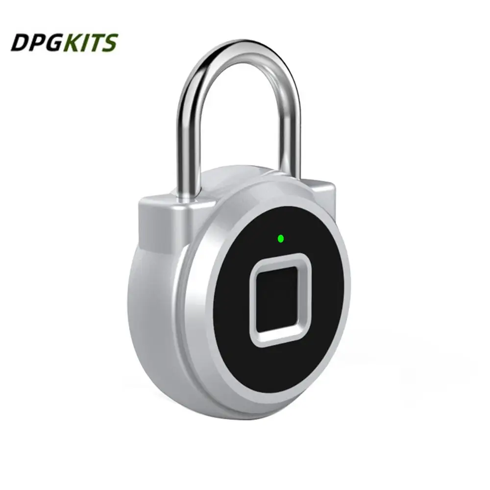 P10 Garage Warehouse Waterproof Fingerprint Padlock Smart App Bluetooth Lock Door Lock Keyless Lock Silver