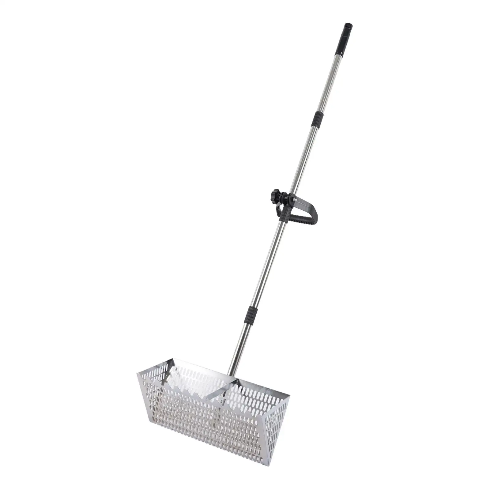 Sand Flea Rake Sharp Beach Mesh Shovel Ergonomic Stainless Steel Crab Catcher Handheld Long Handle Sand Sifter for Camping