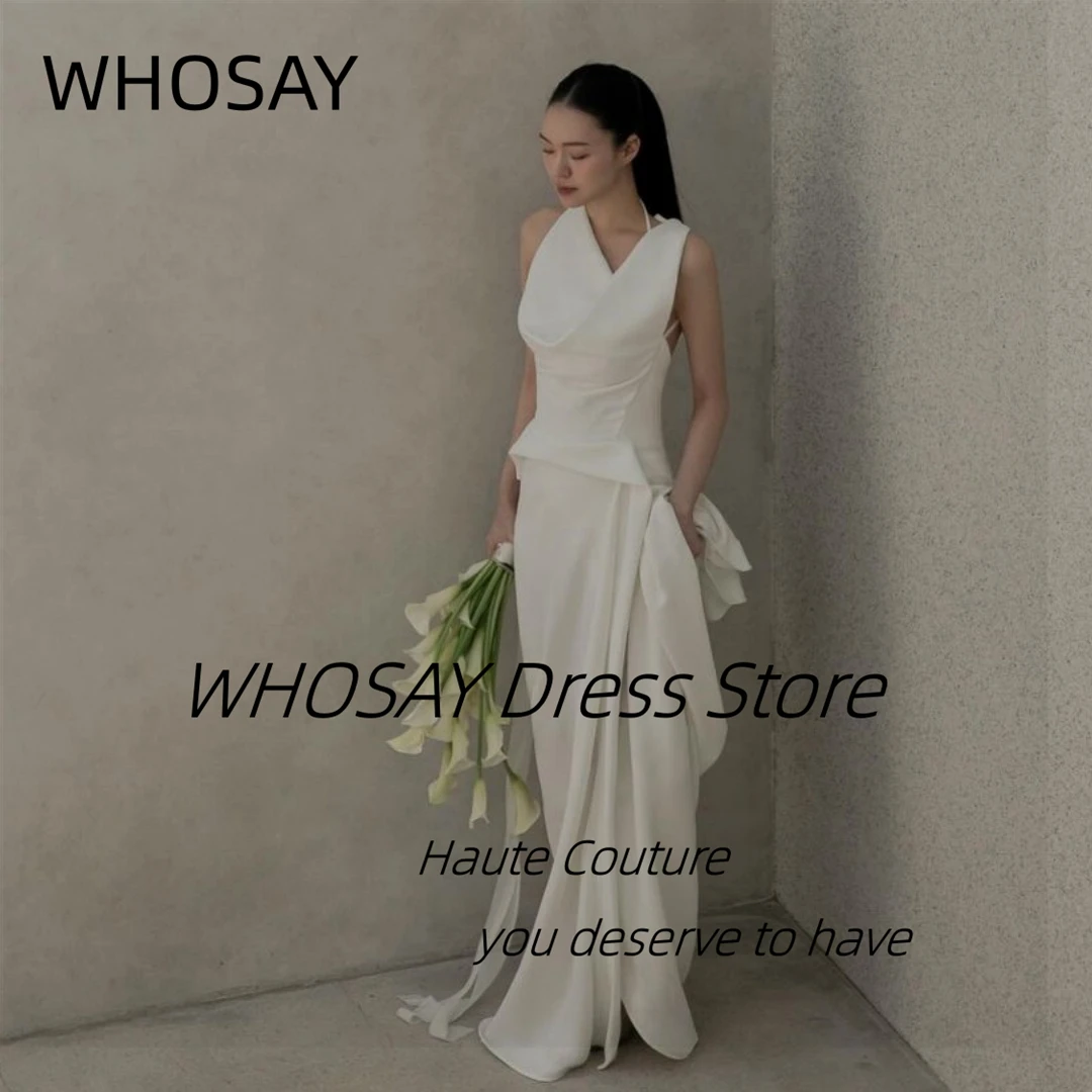 WHOSAY 2024 Newest Wedding Dresses Photos Shooting Korea Girls Wear Sleeveless Special Gowns Long Elegant Bridal Dress