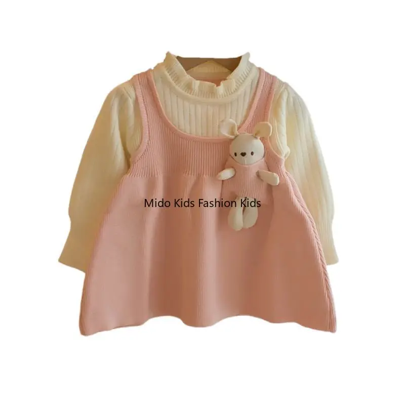 الفتاة البلوز يانغكي بأكمام طويلة الخريف والشتاء تنورة الأميرة الإناث الطفل 2025 فستان الرسن الجديد مجموعة