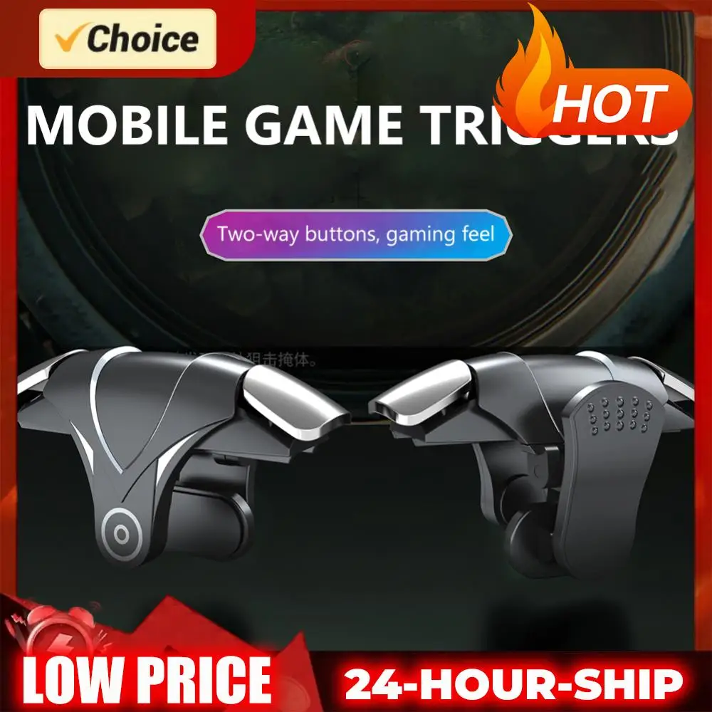 2pcs RGB Mobile Game Joystick Trigger Latency-Free for PUBG Game Controller Gamepad Pulse Key Button for Ios Android Smart Phone