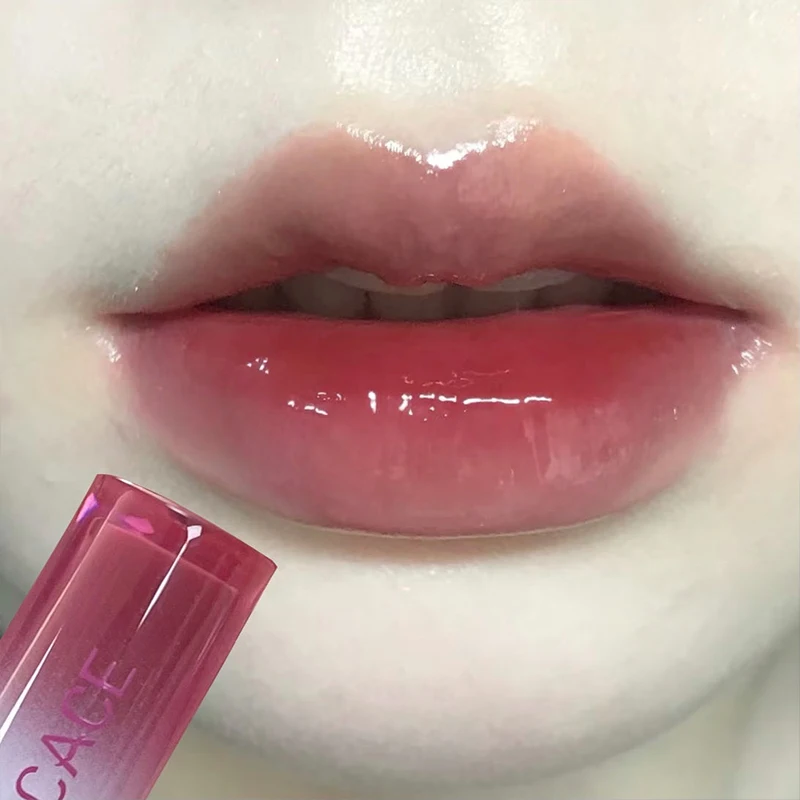 CACE Mirror Lipgloss, feuchtigkeitsspendender Lippenstift, wasser- und leichte Lippenglasur, nicht leicht zu kleben, Lipgloss, rosa Farbkosmetik
