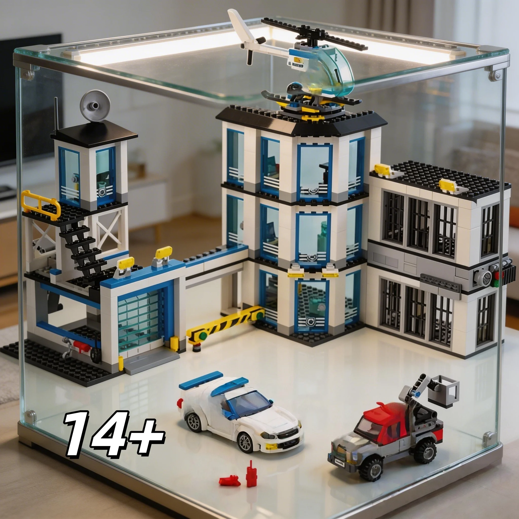 

Набор для сборки полицейского участка MOC City: интерактивный конструктор для родителей и детей, мелкие детали, развивающая игрушка для детей.