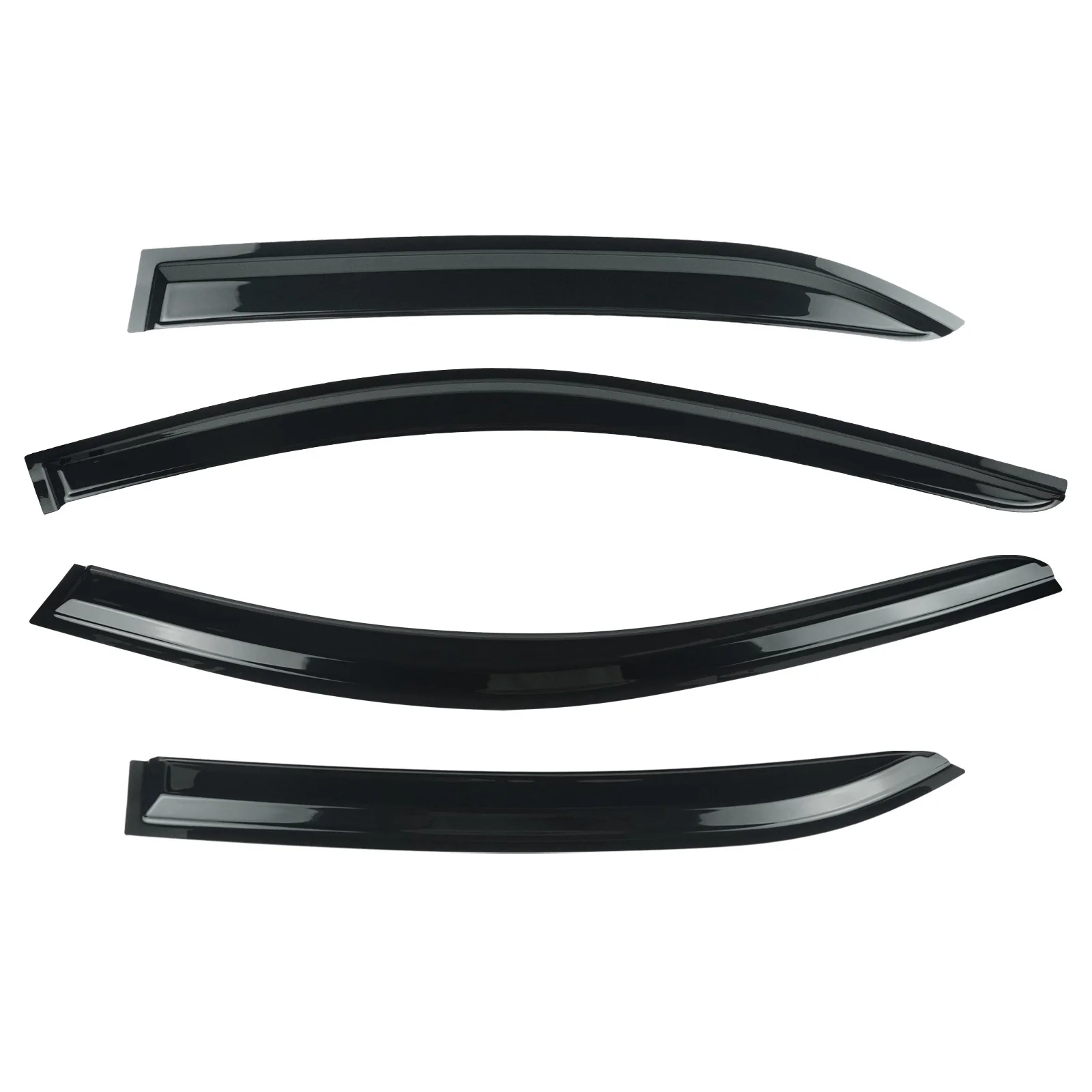 4pcs Black Auto Window Wind Rain Sun Deflectors Protector Guard Sheet For Mercedes-Benz E-Class Saloon W212