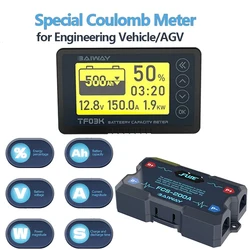 DC8-120V 200A miernik kulonu wskaźnik pojemności baterii specjalny miernik kulonu dla pojazdu inżynieryjnego/AGV tester pojemności baterii