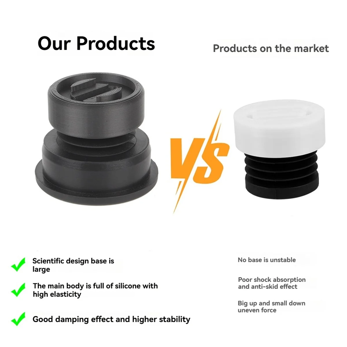 NEUE Anti-Vibrations-Gummifüße für Bambu Lab 3D-Drucker, für P1 X1 A1 A1 Mini Anti-Rutsch, staubdichtes Design