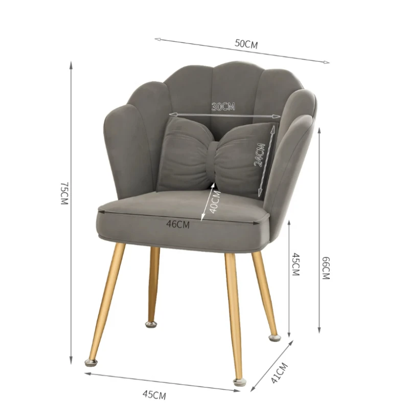 Nordic Makeup Stool Modern Simple Chair Lovely Bedroom Stools Girl Household Light Luxury Dresser Armchair Dressing Chairs silla