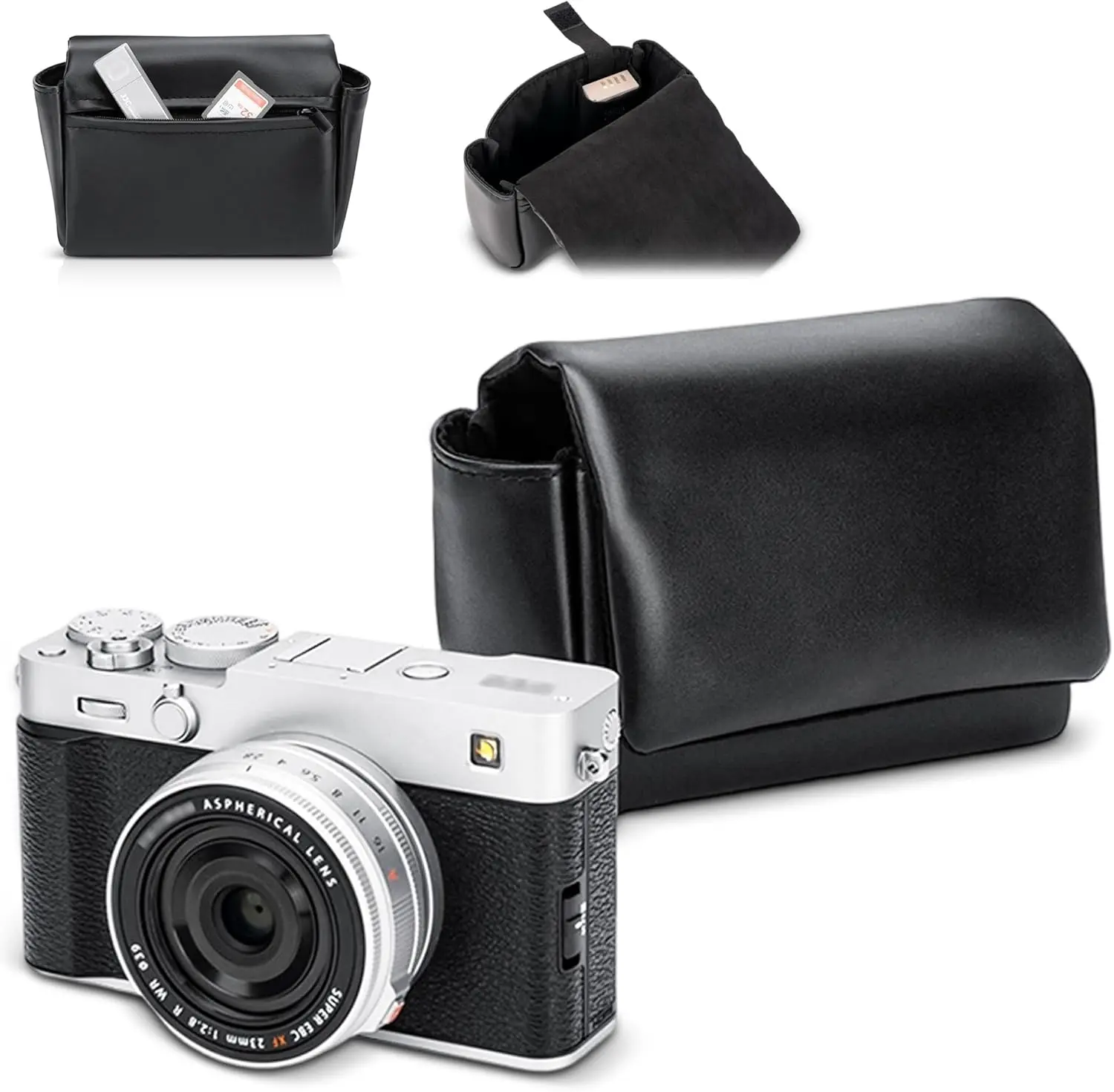 Estuche de Cuero JJC para Cámara Compacta XE5, Funda Protectora para Fujifilm Fuji X100VI X100V X-E5 XE5 Canon PowerShot V1