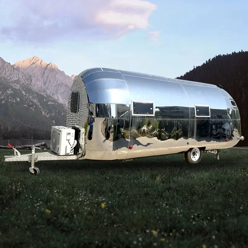 

Customized High Quality Smart Mirror Stainless Steel Portable Off Road Travel Trailer for Outdoor Camping Motorhome Adventure