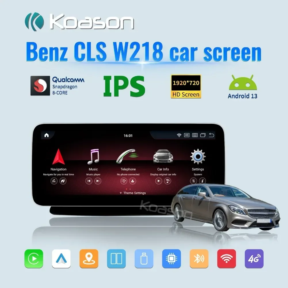 Koason أندرويد السيارات شاشة عرض الوسائط المتعددة لمرسيدس بنز CLS W218 2010-2018 ترقية اللاسلكية CarPlay لتحديد المواقع والملاحة