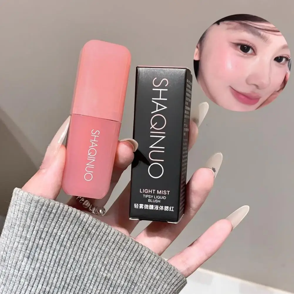 Matte Liquid Blusher Waterproof Sweatproof Brighten Blush Makeup Face Rouge Nude Natural Stick Color A0J7