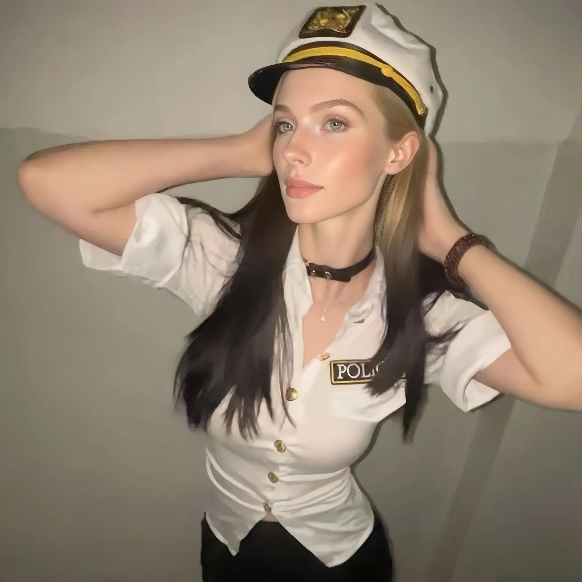 HongLuan – chapeau de capitaine de Cosplay blanc réglable, costume pour la plage, la femme d'halloween, accessoires de Festivals Rave et casquettes de fête pour hommes