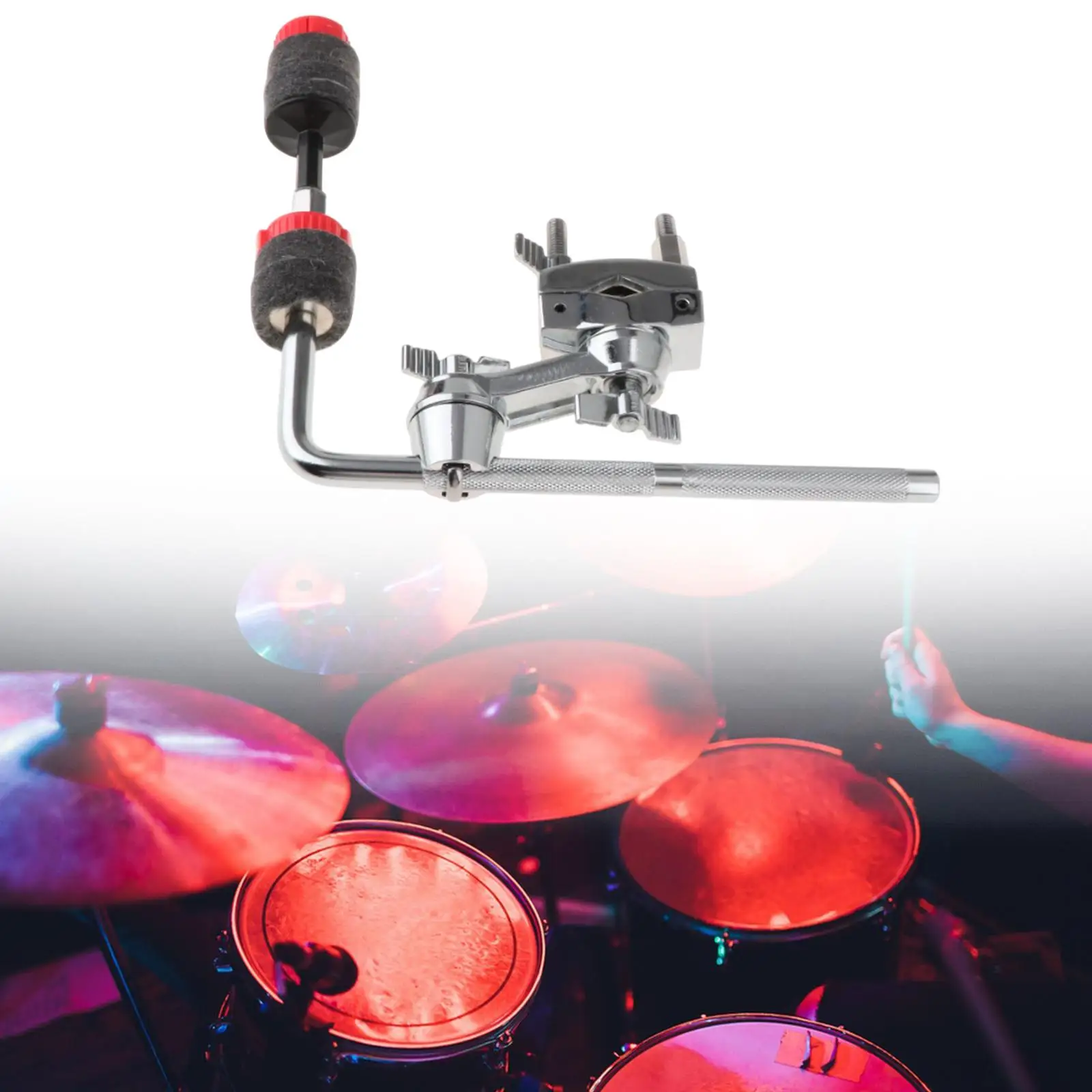 

Drum Extension Clamp Metal Adjustable Cymbal Arm Holder Drum Kit Percussion Accessories for Drum Set Studio
