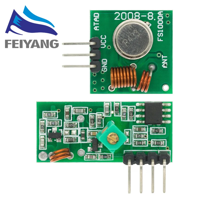 Zestaw łączników nadajnika i odbiornika RF 433 Mhz dla ARM/MCU WL DIY 315 MHZ/433 MHZ Bezprzewodowy pilot zdalnego sterowania dla arduino Diy Kit