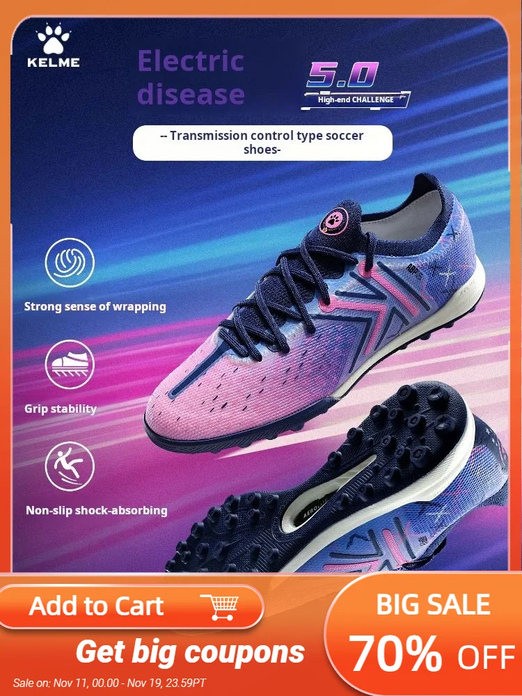 

Kelme Football Shoes Adult Low Cut Tf Broken Nail Football Shoes Indoor Anti Slip Match Training Shoes