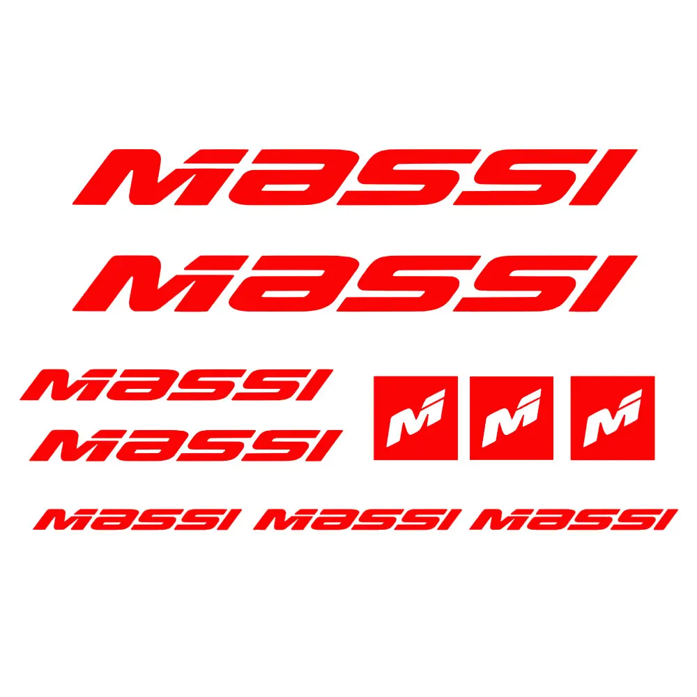 Massi Bike Vinyl Stickers Kit Waterproof UV Resistant Decals For Bicycle Frame Replacement & Custom Decor