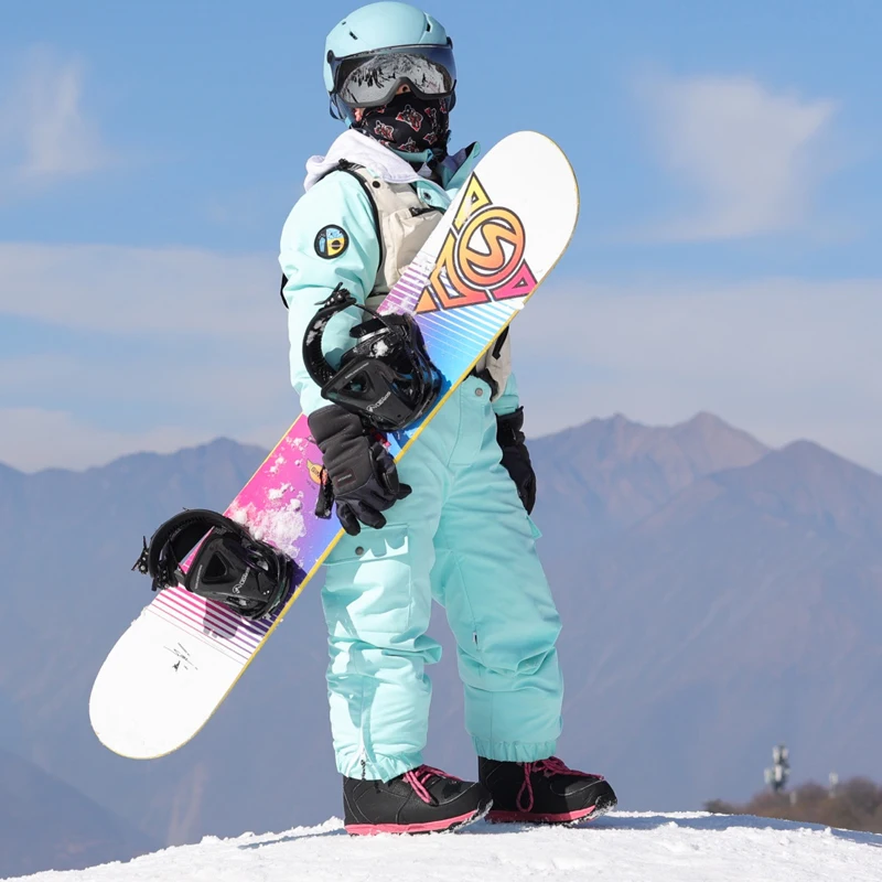 Inverno do bebê menino roupas de esqui menina à prova dwaterproof água montanha esporte uma peça snowsuit crianças ao ar livre snowboard macacão