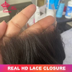 Invisible HD Lace 7x7 6x6 5x5 4x4 Lace Closure With Baby Hair Body Wave Virgin Human Raw Hair Melt Skins Real HD Lace Queen Hair