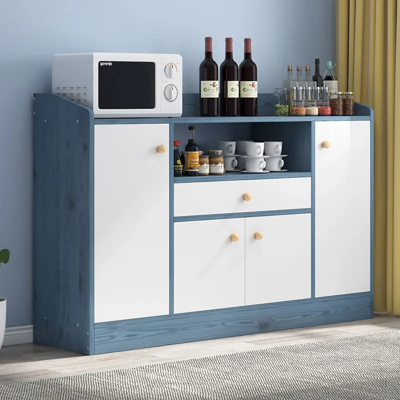 for Side Cabinet Wine Cupboard Modern Simple Household Kitchen Stove Tea Cabinet Living Room Wall Mounted Microwave Oven Rack
