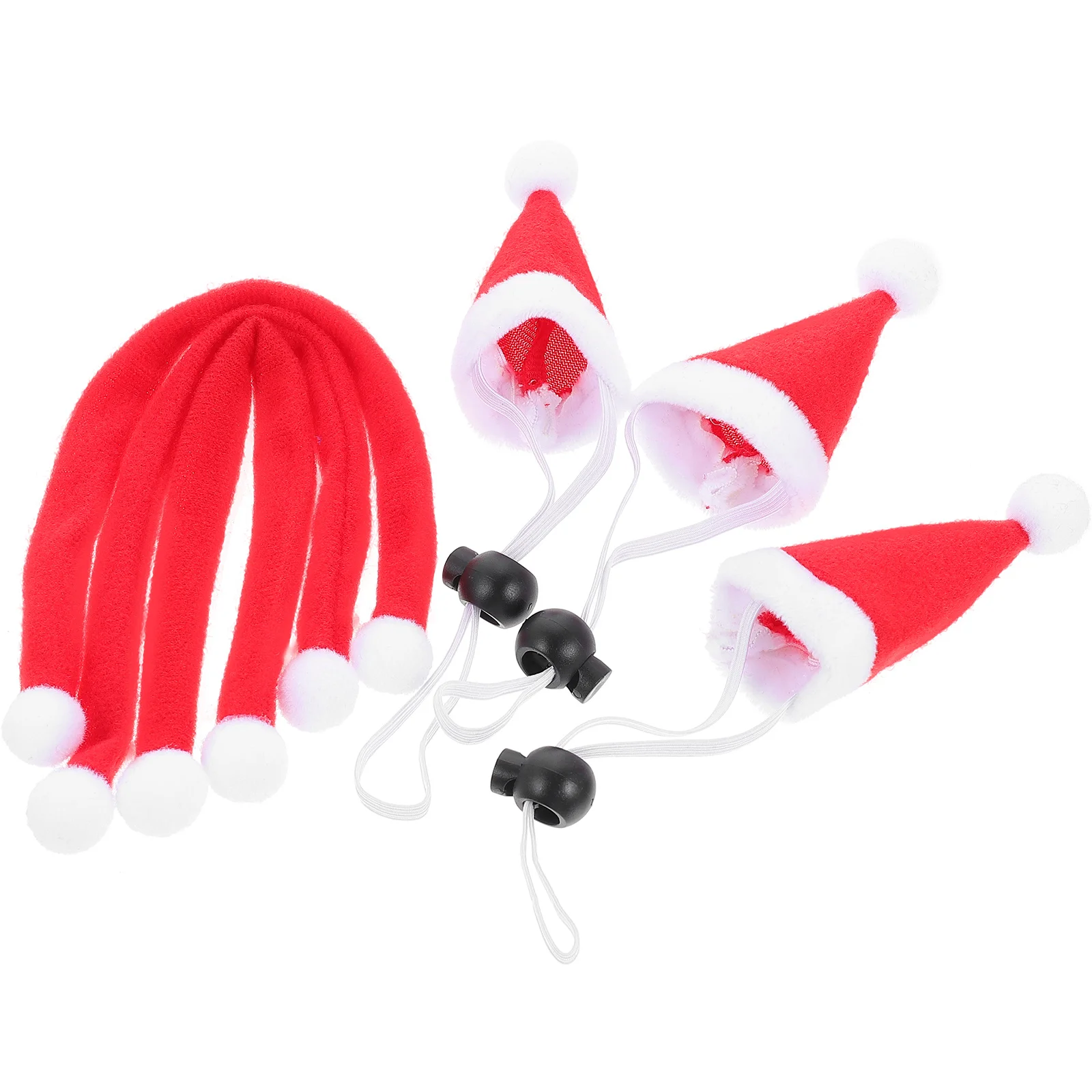 

6pcs Pet Christmas Hat Scarf Set Winter Flannel Party Decoration Supplies Dog Cat Lightweight Adorable Design Festive Xmas Pet