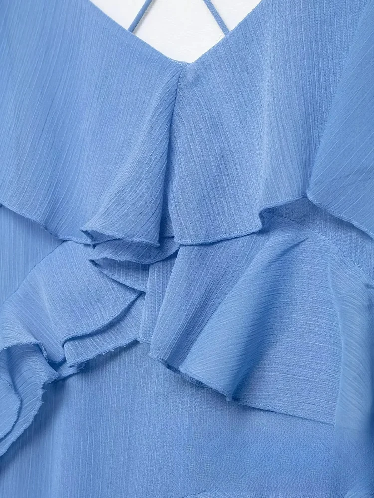 فستان KONDALA مثير أنيق للعطلات للنساء فستان متين بدون أكمام وسحاب بدون ظهر فستان طويل كامي موضة صيف 2025 فستان أنيق