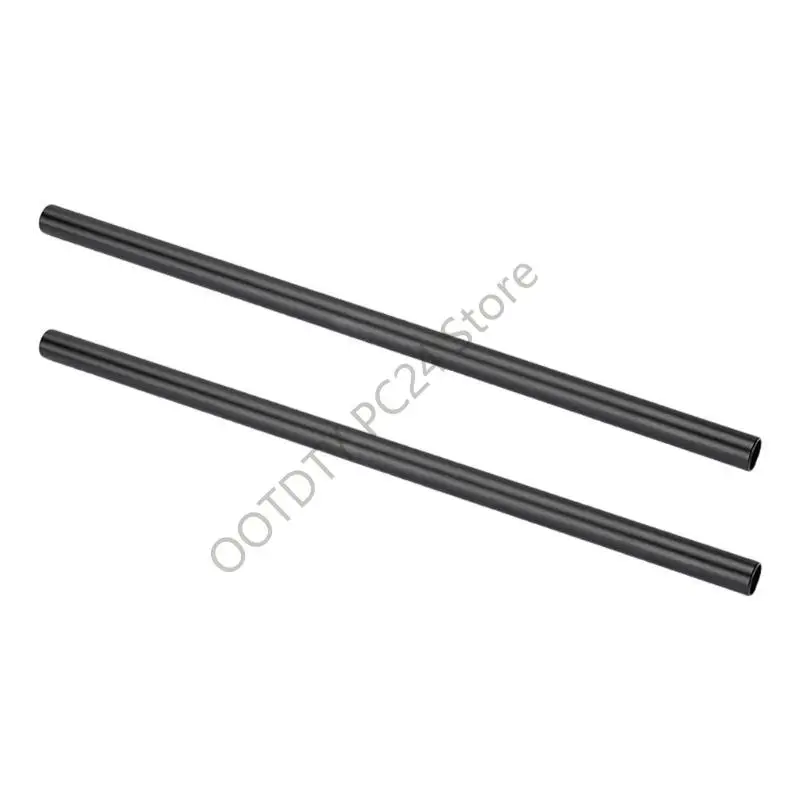 

H7BA 2Pcs/pack 15mm Diameter 35cm Long Aluminum Alloy Tube Extension Rod 12mm Thread for DSLR Shoulder Rig Extensions