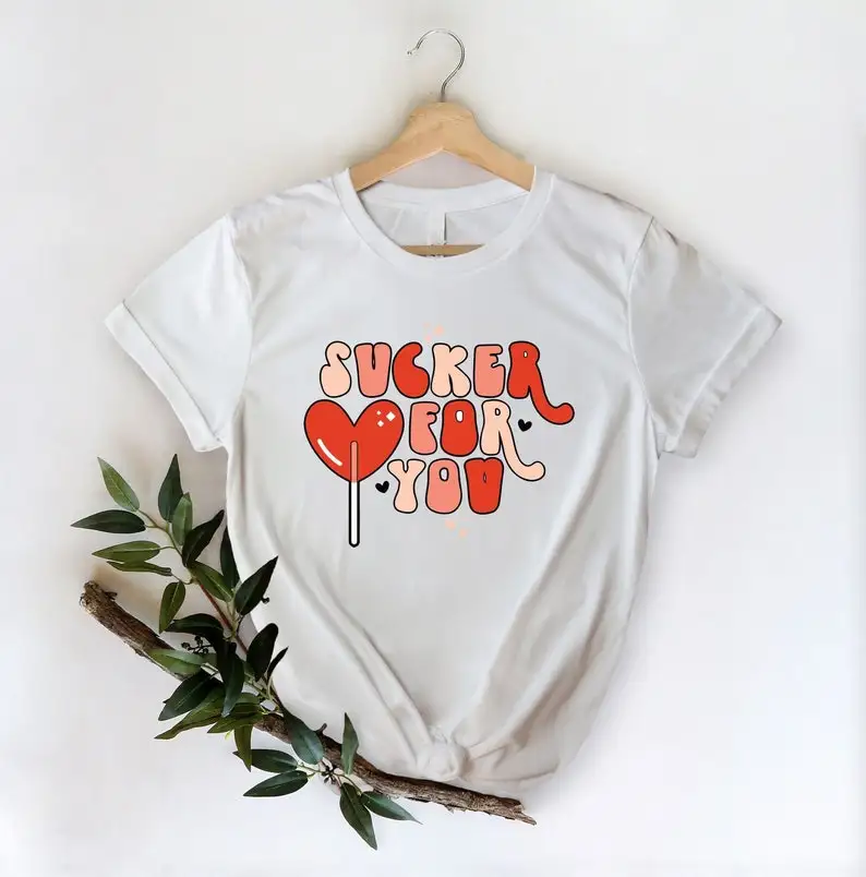 

Valentines Day Gift Valentines Day Heart Lover Shirt Short Sleeve Top Tees O Neck 100% cotton Streetwear harajuku Drop Shipping