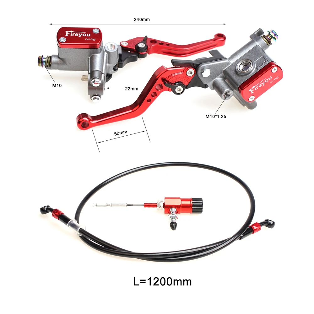 22mm Universal Motorcycle Hydraulic Clutch Brake Pump with Bottom Hose Pump for YAMAHA R1 R3 R6 MT09