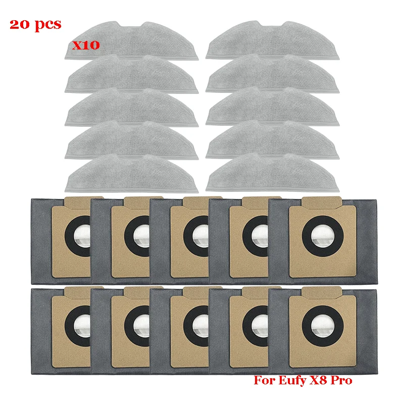 Voor Eufy X8 Pro Robot Zijborstel Hepa Filters Mop Doeken Mop Doek Rag Stofzak Stofzuiger Onderdelen Vervanging Accessoires - afbeelding 1