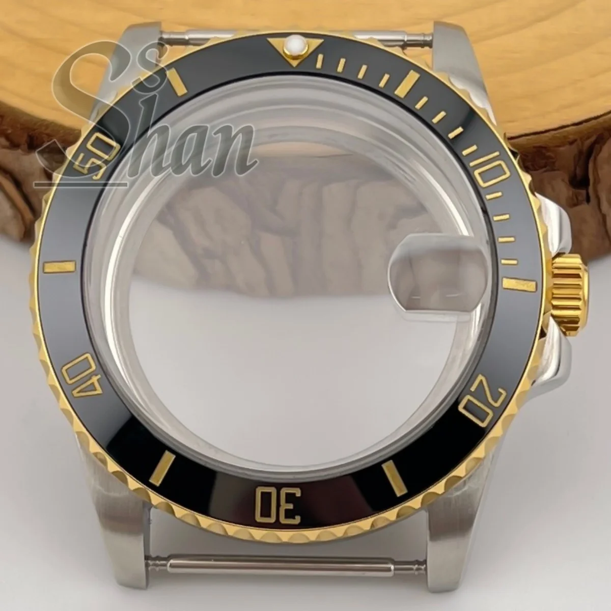 

36 мм 38 мм NH34 NH35 NH36 NH38 NH39 NH70 ETA2824 PT5000 механизм GMT двухцветный золотой корпус керамический безель сапфировое стекло водостойкий