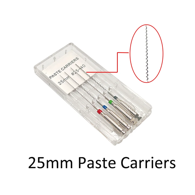 1 / 2 Boxes Dental Rotary Paste Carriers 25mm Spiral Filler Lentulo Assorted Engine Filling Paste Dental Tools