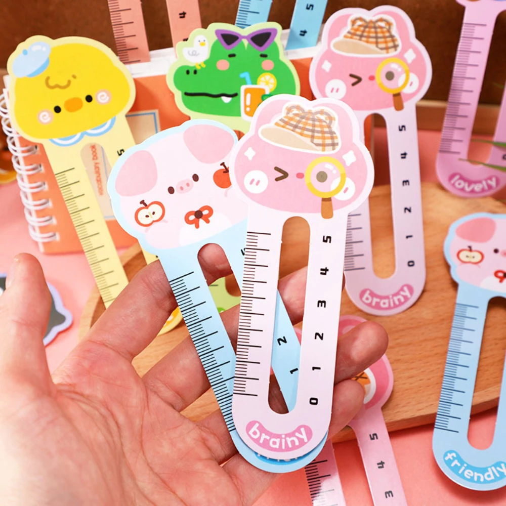 

50 sheets/set Cartoon Bookmarks Cute Animal Ruler Bookmark Kawaii Stationery Book Lover Gifts Student Reading Accessories