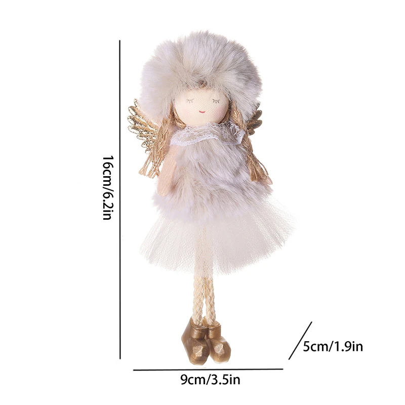 Christmas Angel Hanging Ornaments Cute Stuffed Plush Christmas Tree Pendants for Home