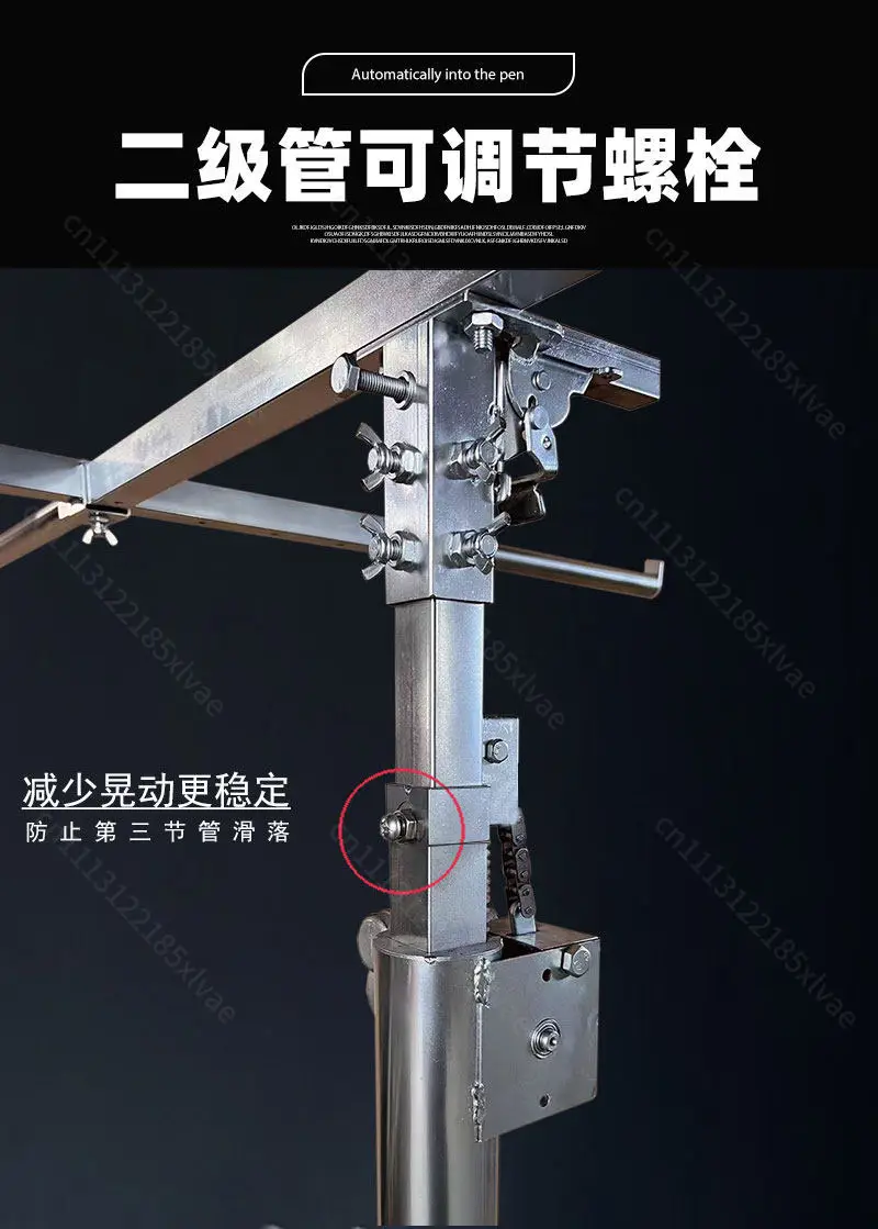 3.8m/4.1m Electric Manual 3-in-1 Multi-function Gypsum Board Lift Ceiling Artifact Woodworking Decoration Stainless Steel Tool