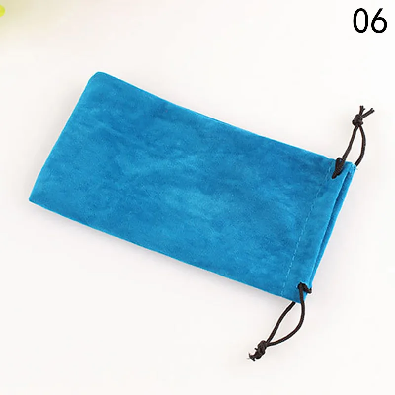 Solid Color Soft Velvet Sunglasses Bag Colorful Portable Drawstring Eyeglasses Pouch Myopia Glass Case Eyewear Storage Accessory