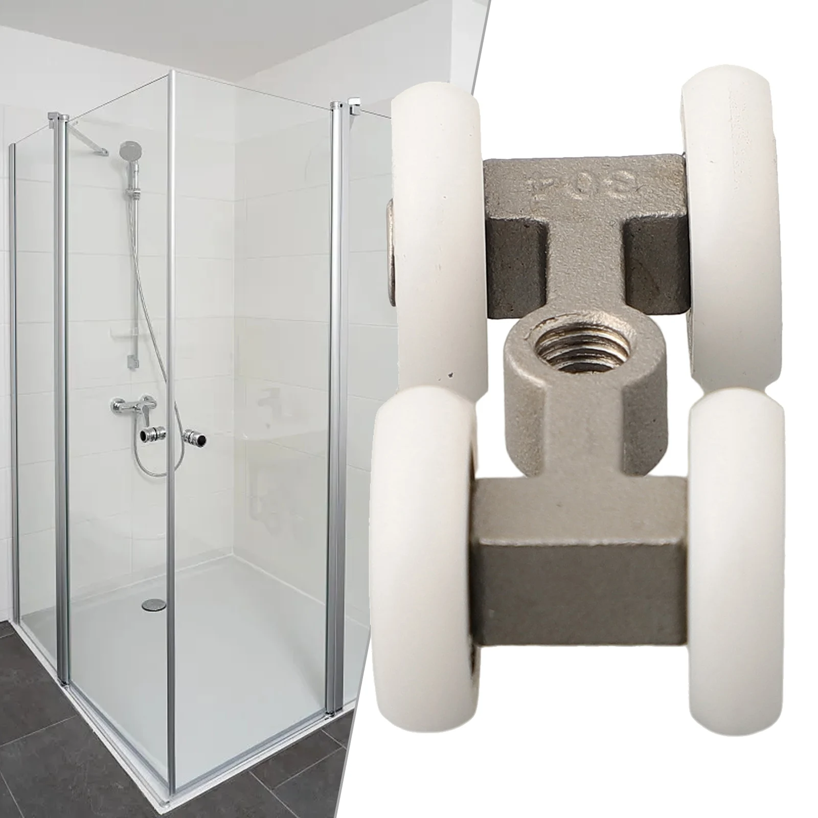 Rolo de porta deslizante de aço inoxidável, 2 peças, urso, 30kg, casa, guarda-roupa, porta de madeira, rodas suspensas para móveis, roda de ferragens